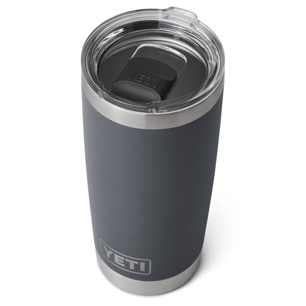 Yeti Rambler 20oz charcoal tumbler with MagSlider Lid